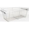 Hardware Resources Satin Nickel Closet Pullout Basket with Slides 16"Dx23"Wx11"H POB1-162311SN - alternate 1